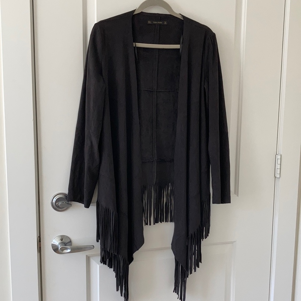 Zara fringed suede jacket